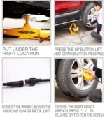 12V DC 3 Tons Electric Car Scissor Jack for Car Lifting - Image 9