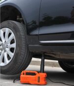 Refurbished – Janvitha DC 12V 450mm 3 Tons Electronic Hydraulic Car Jack for All Cars (Orange) - Image 2