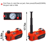 5 Tons 4-in-1 DC 12V Electric Hydraulic Car Jack with LED, Inflator pump and Safety Hammer - 24 Months Warranty - Image 6