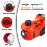5 Tons 4-in-1 DC 12V Electric Hydraulic Car Jack with LED, Inflator pump and Safety Hammer - 24 Months Warranty - Image 2