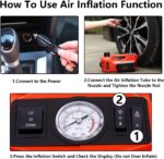 5 Tons 4-in-1 DC 12V Electric Hydraulic Car Jack with LED, Inflator pump and Safety Hammer - 24 Months Warranty - Image 9