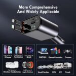 4-in-1 120W Retractable Fast Car Charger - Image 7
