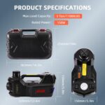 5 Tons 4-in-1 DC 12V Electric Hydraulic Car Jack with LED, Inflator pump and Safety Hammer - Image 12