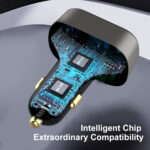 125W 3-Port USB-C Car Charger with LED Display, PD 3.0 & QC 4.0 Fast Charging - Image 8