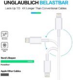 Pack of 2 USB C to Lightning Cable 20W 1M iPhone Fast Charger Cable USB-C Power Delivery Charging Cord - Image 5