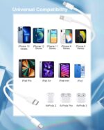 Pack of 2 USB C to Lightning Cable 20W 1M iPhone Fast Charger Cable USB-C Power Delivery Charging Cord - Image 7