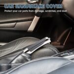 Car Handbrake Cover, ABS Parking Handbrake Decorative Cap with Comfortable Grip, Auto Handbrake Grip Cover, Universal Vehicle Interior Decor Accessories for Most Cars - Image 4