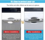8PCS Car Door Handle Scratch Protectors, Carbon Fiber Car Door Handle Bowl Sticker, Universal Auto Doors Handles Paint Guard Cover, Doors Handles Cup Protective Film for Cars (Black) - Image 3