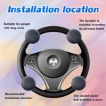Car Steering Wheel Booster Spinner Knob 360-Degree Rotating Knob Ball Effort-Saving One-Handed Steering Booster - Image 3