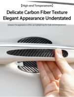 Car Door Handle Cup Protector Reflective Stickers – 8 PCS Universal Carbon Fiber Protection Film - Image 3