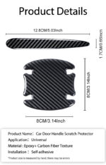 Car Door Handle Cup Protector Reflective Stickers – 8 PCS Universal Carbon Fiber Protection Film - Image 6