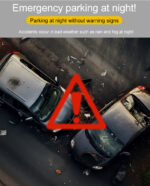 Universal Reflective Rearview Mirror Trim Stickers – Anti-Collision & Anti-Scratch Warning Decals (2PCS) - Image 4