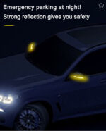 Universal Reflective Rearview Mirror Trim Stickers – Anti-Collision & Anti-Scratch Warning Decals (2PCS) - Image 6